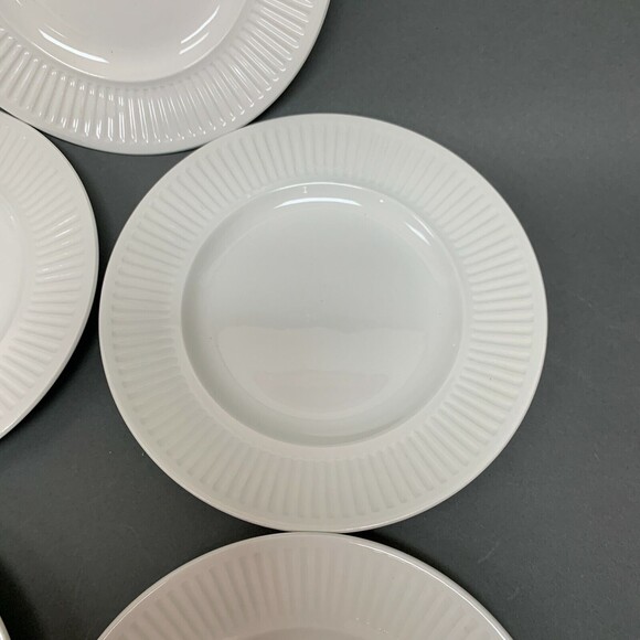 Johnson Brothers Athena Bread and Butter Plates Ivory Ribbed Border Lot of 6 - Picture 7 of 11